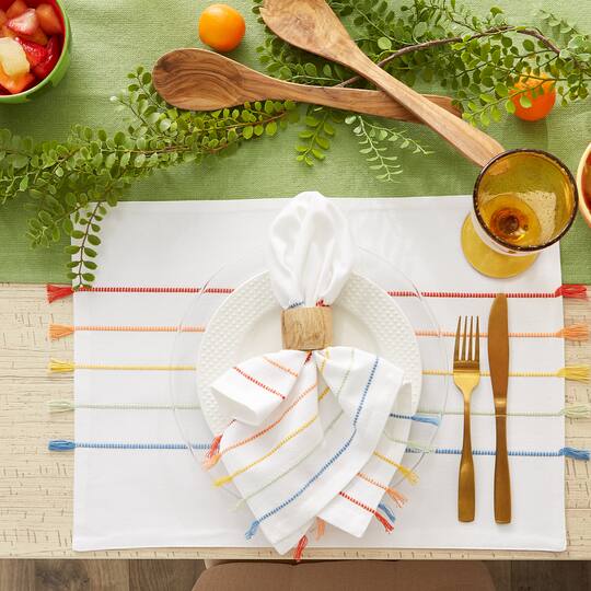 DII® Stripe Tassel Placemats